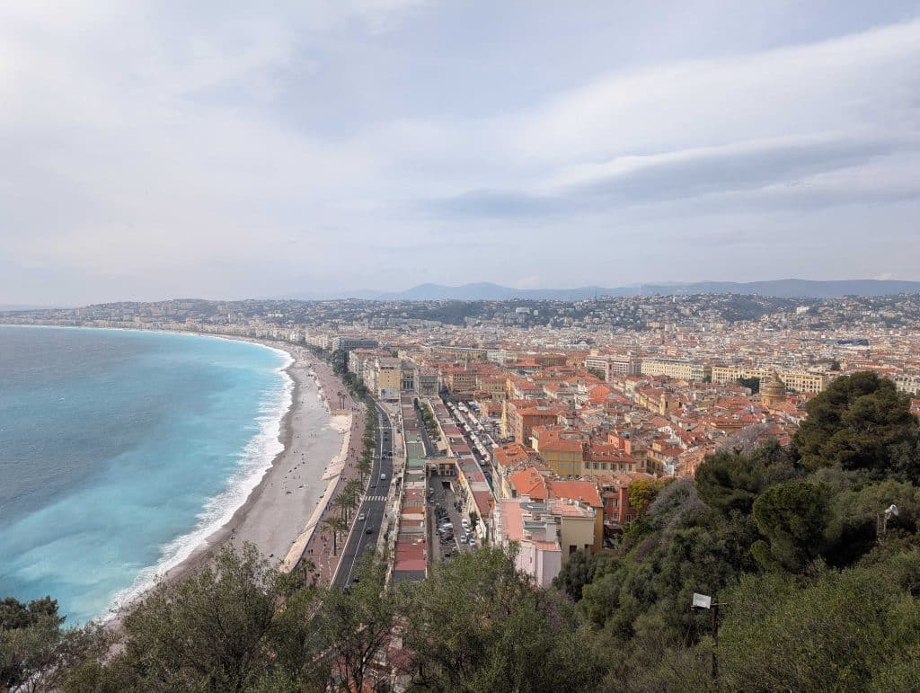 photo de la vue du chateau de nice