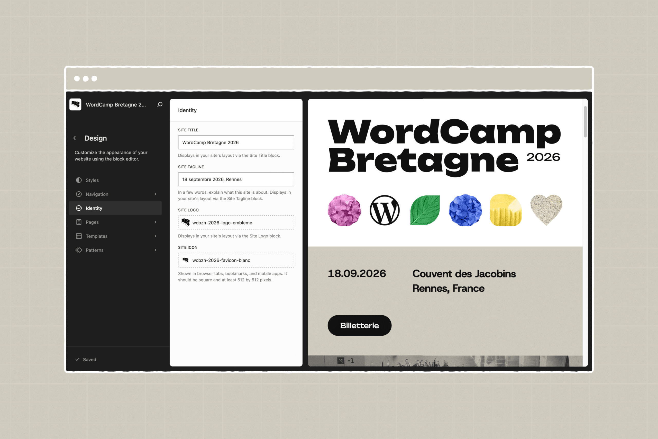 bsaweb site wordcamp bretagne 2026 identite